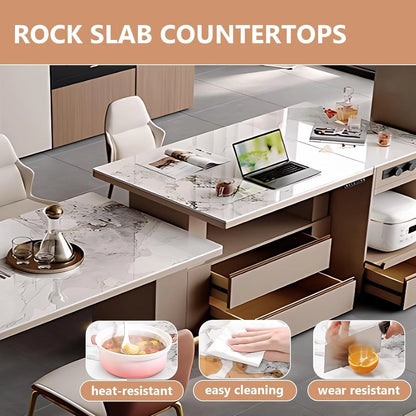 77” - 85” Elegant Practical Kitchen Island Includes Lifting Table (No Chair)