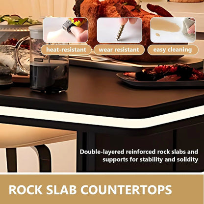 83” – 98” Modern Practical Kitchen Island Includes Mobile Guide Socket & Ambient Light (No Chair)