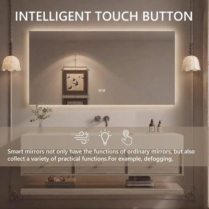 60” - 68” Retro Exquisite Bathroom Vanity Includes Wood Grain Cabinets & Open Shelving