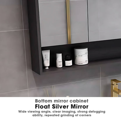 36"- 48" Bathroom Vanity with Glass Cabinet Doors and Multi-Layered Solid Wood Cabinets