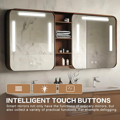 60” - 78” Modern Bathroom Vanity Includes Symmetrical Drawer & Square Mirror