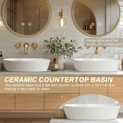 60” – 96” Simple Practical Bathroom Vanity Includes Log Style Surface