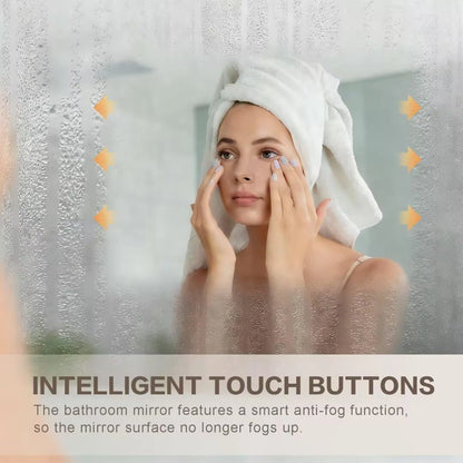 40” - 64” Unique Modern Bathroom Vanity with LED Smart Defogging Mirror