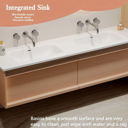 60” - 78” Floating Bathroom Vanity with Modern Simple Design