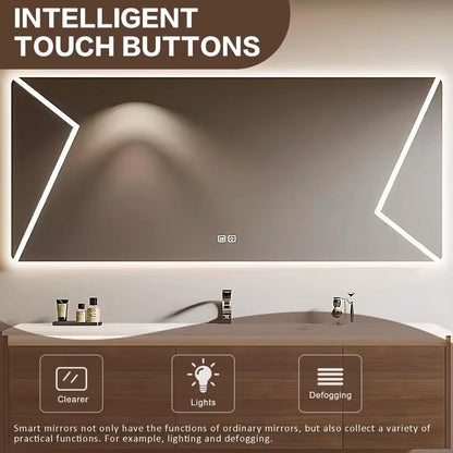52” - 64” Modern Light Lxury Bathroom Vanity with Marble Pattern Slate Integrated Sink
