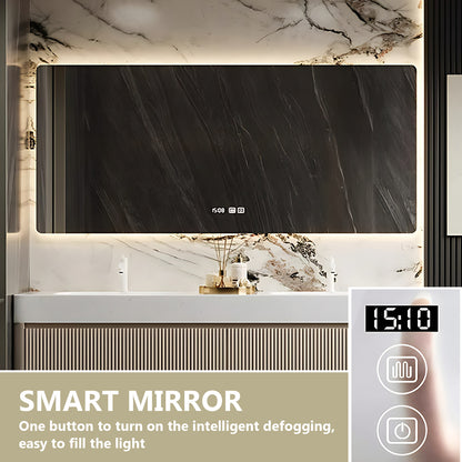 52"- 78" Wall Mounted Bathroom Cabinet Set with LED Defogging Mirror and Sink