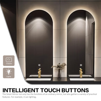 36''-52'' Wall Mount With LED Light And Oval Mirror And Countertop With Single Sink