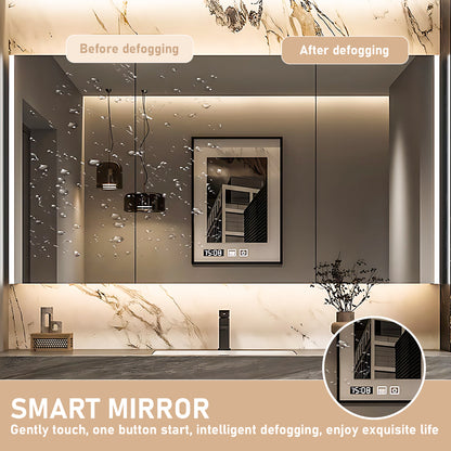 Solid Wood Bathroom Vanity Set with Single Sink and Open Storage Space