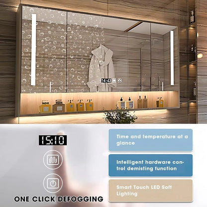 40” - 72” Exquisite Modern Bathroom Vanity with Towel Hanging & Led Light