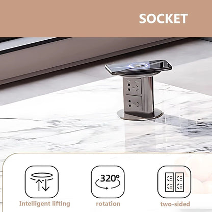 78” - 94” Beautiful Practical Kitchen Island Includes Lifting Socket (No Chair)