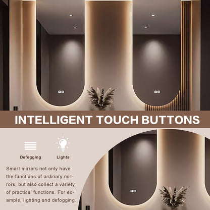 40"-78" Bath vanity with slate countertop smart mirror ceramic basin