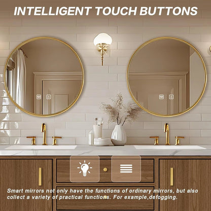 60” - 96” Exquisite Luxury Bathroom Vanity with Smart Defog Mirrors