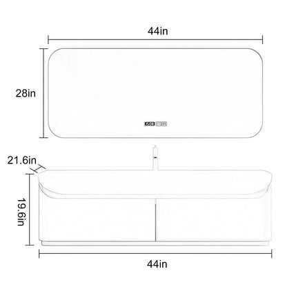36"- 60" Large Storage Floating Bath Vanity Set with Illuminated Mirror and Sink