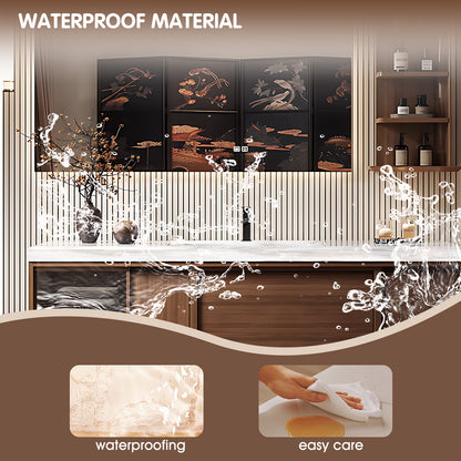 52"- 64" Wall Mounted Solid Wood Bathroom Vanity Set with Mirror and Ceramic Basin