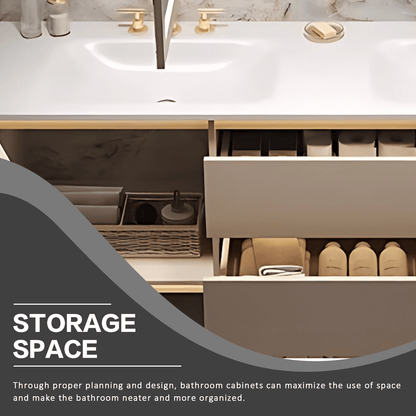 52"- 78" Bathroom Vanity with Double Sink & Lntelligent Defogging Mirror