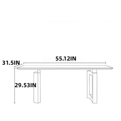 55.12"-78.74"Luxury Blue Marble Dining Table Set for 6, Modern Sintered Stone Kitchen Table