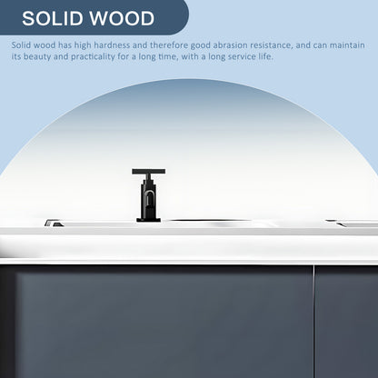 56"- 78" Floating Bathroom Vanity  with Double Sink and Smart LED Mirror