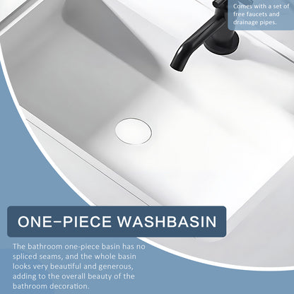 56"- 78" Floating Bathroom Vanity  with Double Sink and Smart LED Mirror