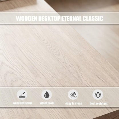 60"-79"Modern Wood Kitchen Island Dining Combo with Built-in Outlets & Storage Drawers