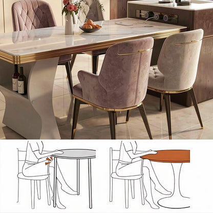 60"-79"Marble Kitchen Island Dining Combo with Built-in Outlets, Sink & Wine Storage