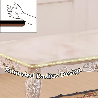 59"-62"Luxury Vintage Dining Table, Curved Legs & Intricate Floral Details