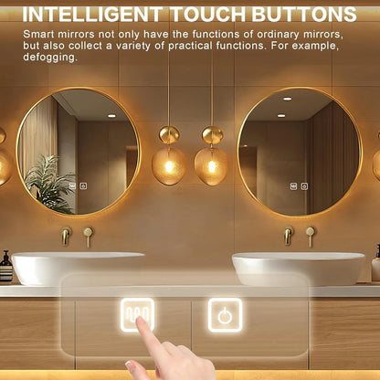 68” - 88” Modern Exquisite Bathroom Vanity Includes Above Counter Sinks & Round Mirrors