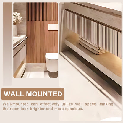 56"- 78" Solid Wood Double Sink Batrhroom Vanity with Rectangle Defogging Mirror
