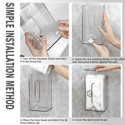 （Can only be shipped together with the bathroom vanity ）No-Drill Wall-Mounted Face Towel Storage Box