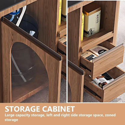 59” Practical Natural Kitchen Island Includes Extra Independent Island