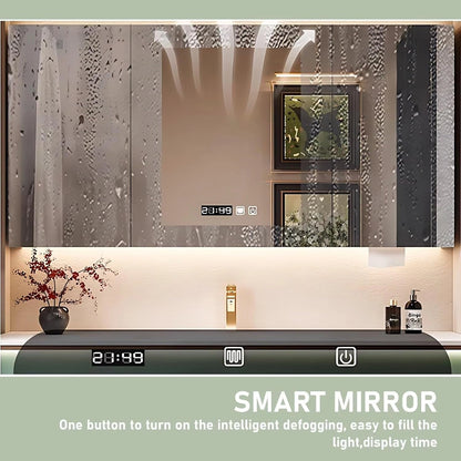 52” - 64” Minimalist Wooden Bathroom Vanity  Includes Cabinet Light Strip