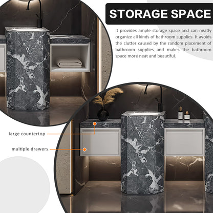 SALE(In-Stock Enjoy Fast Delivery)72" Bathroom Vanity With Oval Smart Mirror  and Double Sink