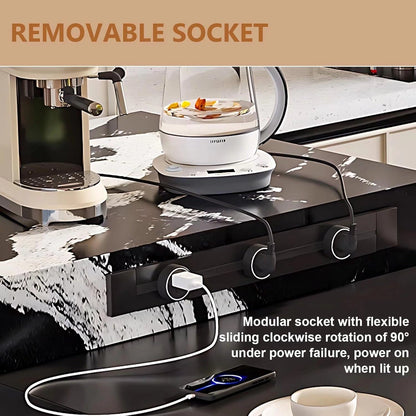 94" - 102" Kitchen Island Includes Design with Patterns & Ample Storage Space (No Chair)