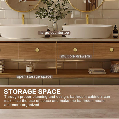 68” - 92” Retro Exquisite Bathroom Vanity Includes Above Counter Sink