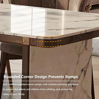 75” Modern Unique Kitchen Island with Storage & Extendable Dining Table