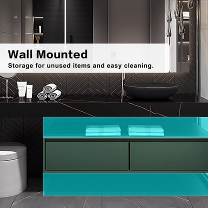 52"- 78" Wall Mounted Single Basin and Sink Open Shelving With Intelligent Mirror