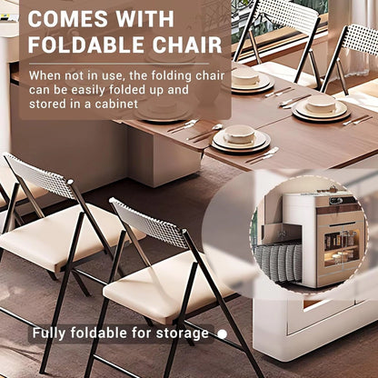 81” Practical Flexible Kitchen Island Includes Wood Style Desktop (No Chair)