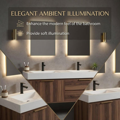 60”-84“Wall-Mounted Bathroom Vanity with Integrated Sink Top & Soft-Close Storage