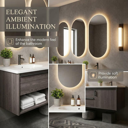 60"-96"Modern Wall-Mounted Bathroom Vanity with Open Shelf & White Countertop