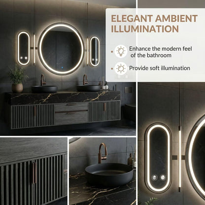 60"-96"Luxury Bathroom Vanity Set with Black Marble Countertop & Storage Drawers