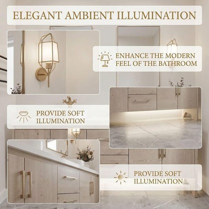 60"-96"Light Oak Bathroom Vanity with Double Vessel Sinks & Gold Hardware