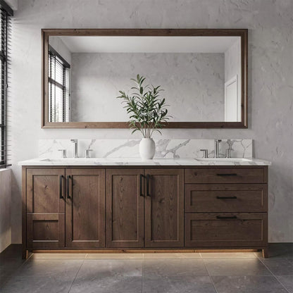 60-96''Modern Freestanding Bathroom Vanity with Double Sinks