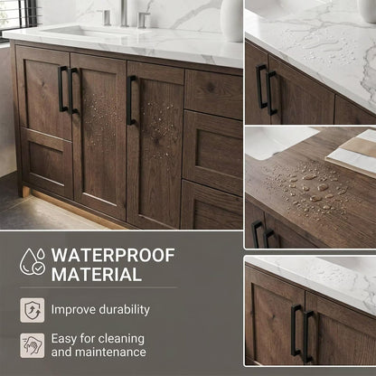 60-96''Modern Freestanding Bathroom Vanity with Double Sinks