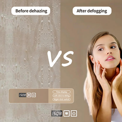 44"- 60" White Wall Mounted Defogging Bathroom Vanity Set with Sink