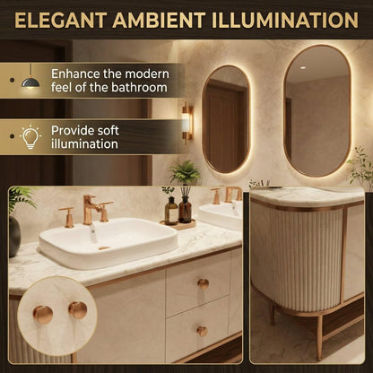 60"-96"Modern Luxury Bathroom Vanity, Double Sink with Marble Top & Gold Accents