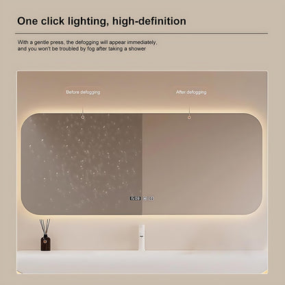 36"- 60" Large Storage Floating Bath Vanity Set with Illuminated Mirror and Sink