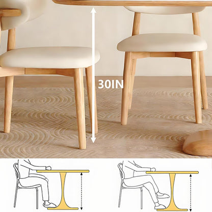 62"-78"Contemporary Mid-Century Dining Table, Neutral Tone with Wood Accents