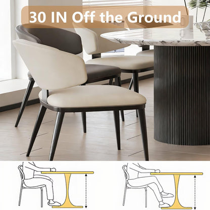 62"-78"Luxury Oval Dining Table with Veined Marble Top & Black Fluted Base for 8-10