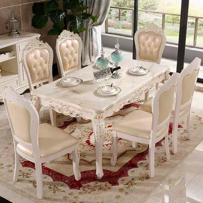 51‘-63‘’ ’European Style Dining Table with  Unique Carved Design(No Chairs)