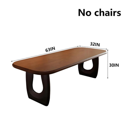 62"-78"Modern Farmhouse Wood Dining Table, Sturdy Base for Family Kitchen & Meals