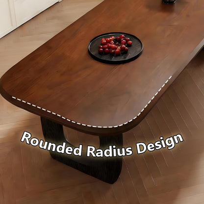 62"-78"Modern Farmhouse Wood Dining Table, Sturdy Base for Family Kitchen & Meals